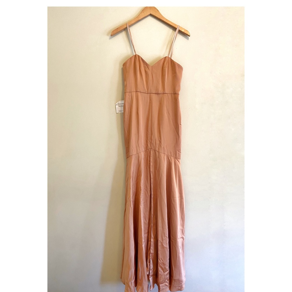 Fame & Partners Silk Dress Sz 2 Bronze NWT